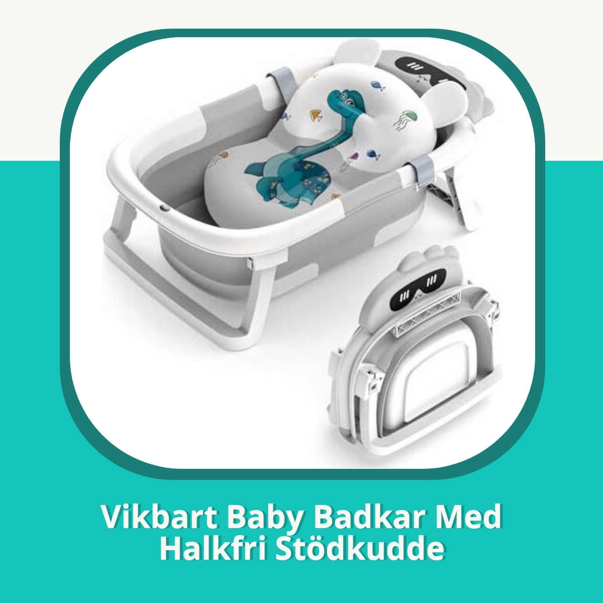 Recension af Vikbart Baby Badkar Med Halkfri Stödkudde