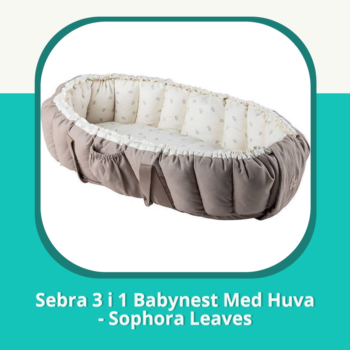Recension Sebra 3 i 1 Babynest Med Huva - Sophora Leaves