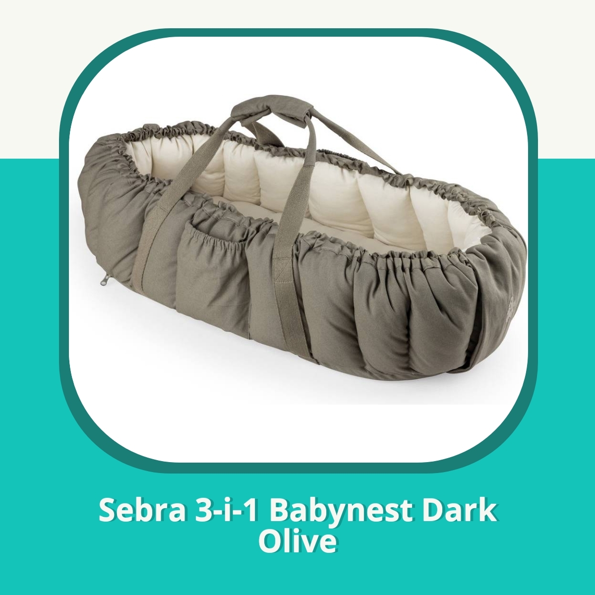 Anmeldelse af Sebra 3-i-1 Babynest Dark Olive