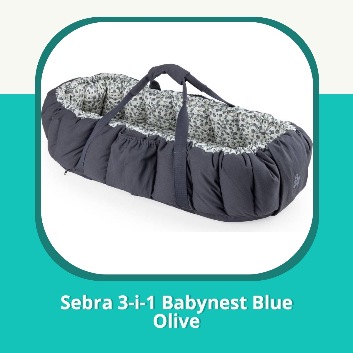 Anmeldelse af Sebra 3-i-1 Babynest Blue Olive