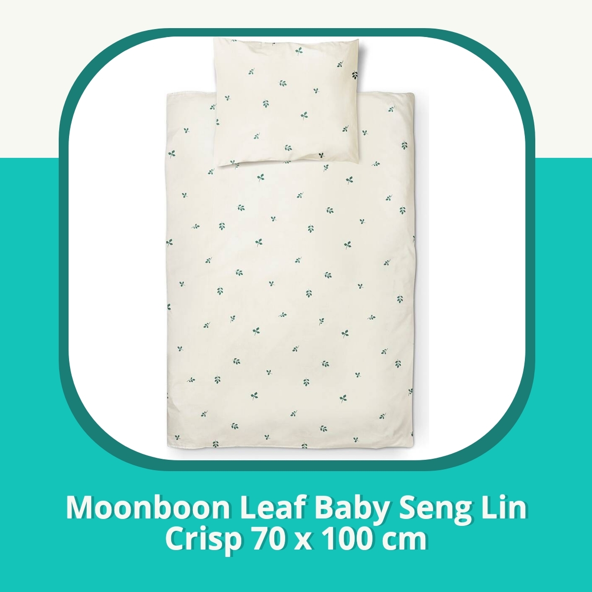Anmeldelse Moonboon Leaf Baby Seng Lin Crisp 70 x 100 cm
