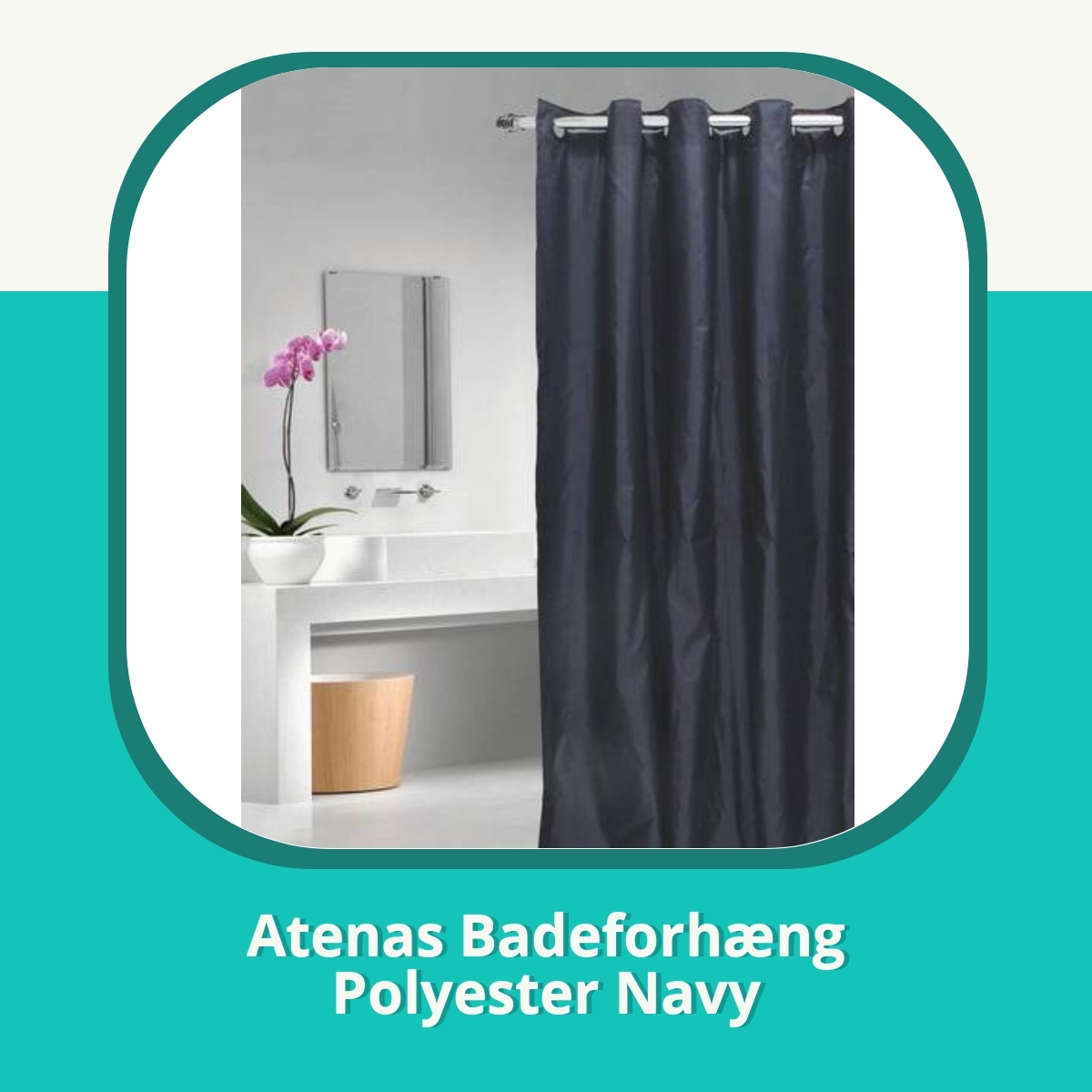 Recension af Atenas Badeforhæng Polyester Navy