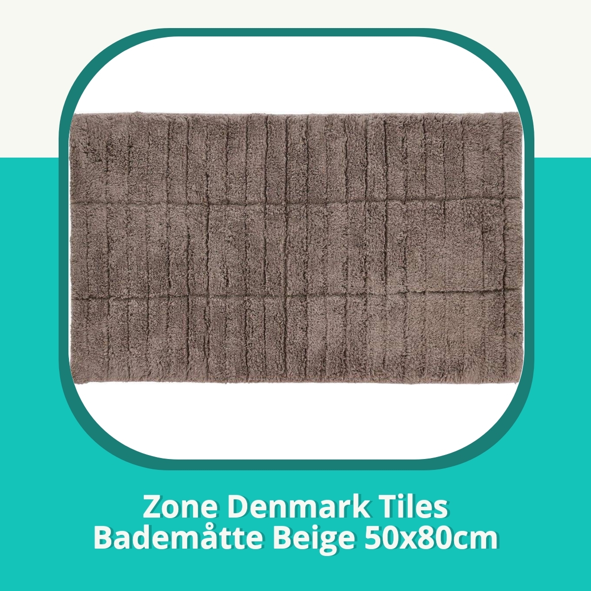 Anmeldelse af Zone Denmark Tiles Bademåtte Beige 50x80cm