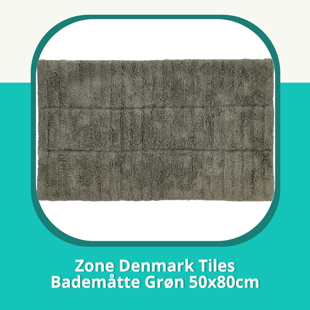 Anmeldelse af Zone Denmark Tiles Bademåtte Grøn 50x80cm