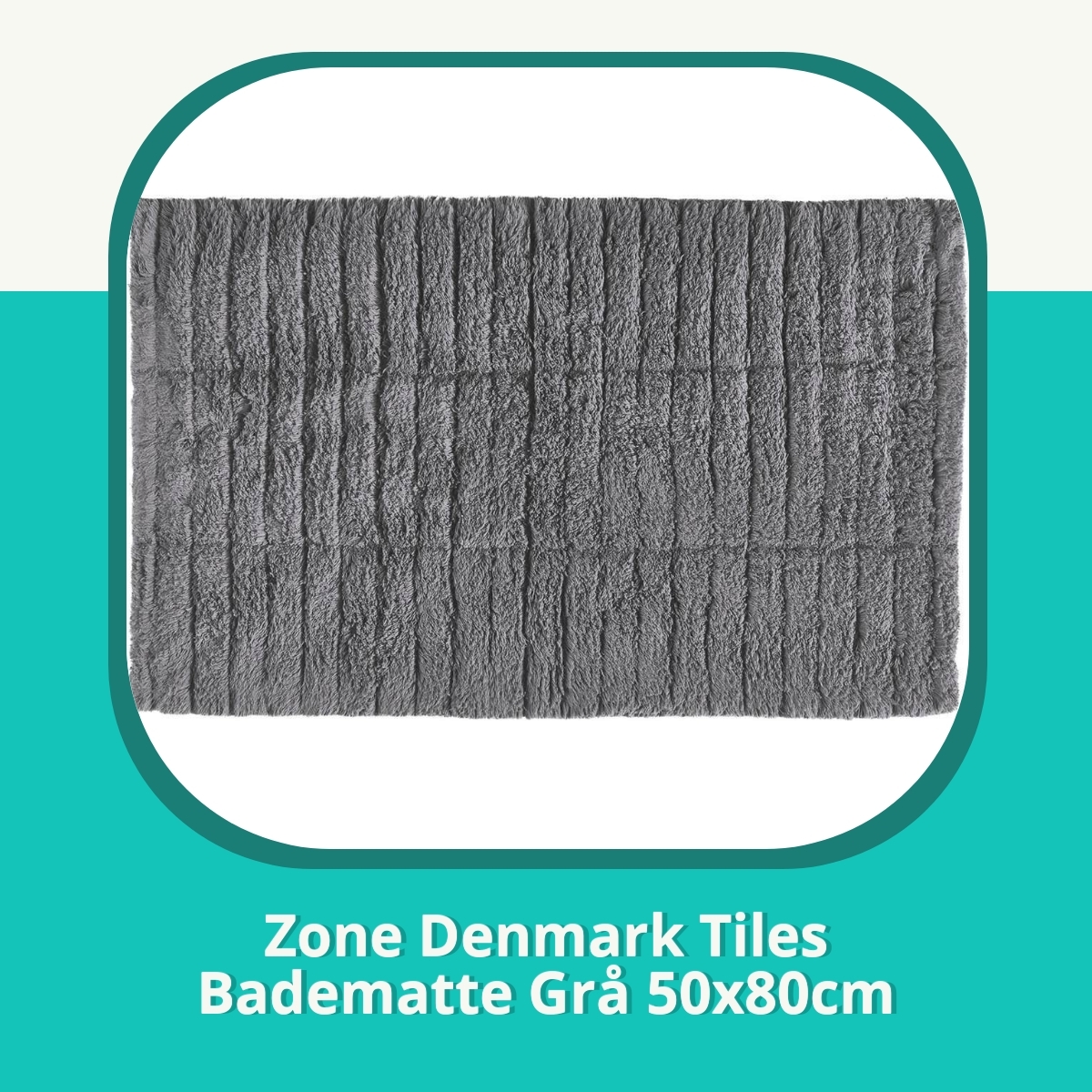 Anmeldelse af Zone Denmark Tiles Badematte Grå 50x80cm
