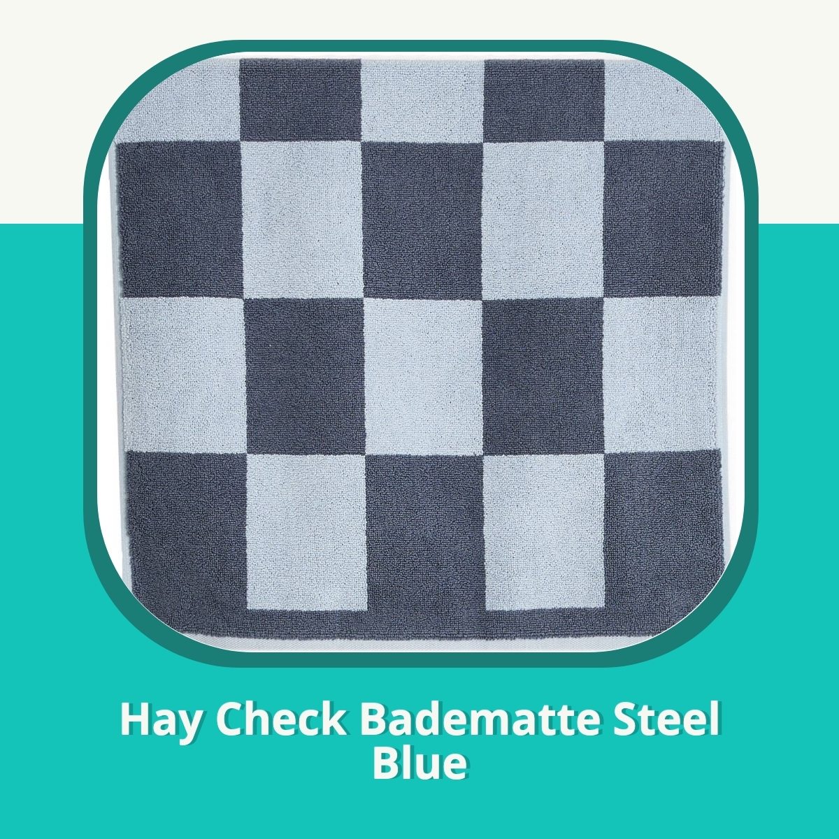 Anmeldelse af Hay Check Badematte Steel Blue