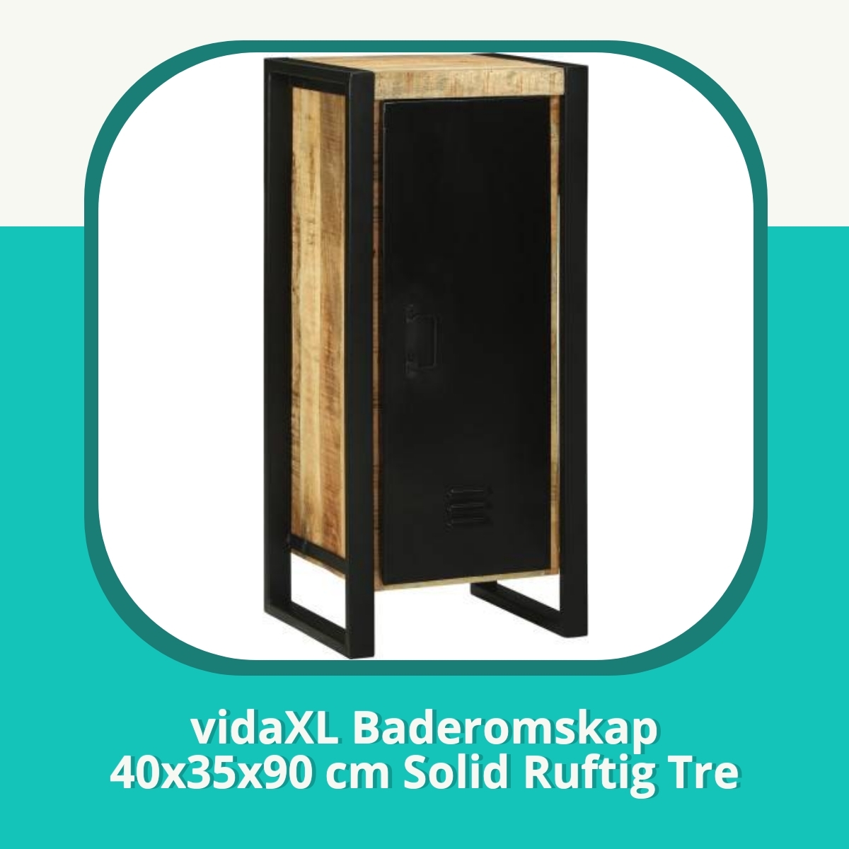 Anmeldelse af vidaXL Baderomskap 40x35x90 cm Solid Ruftig Tre