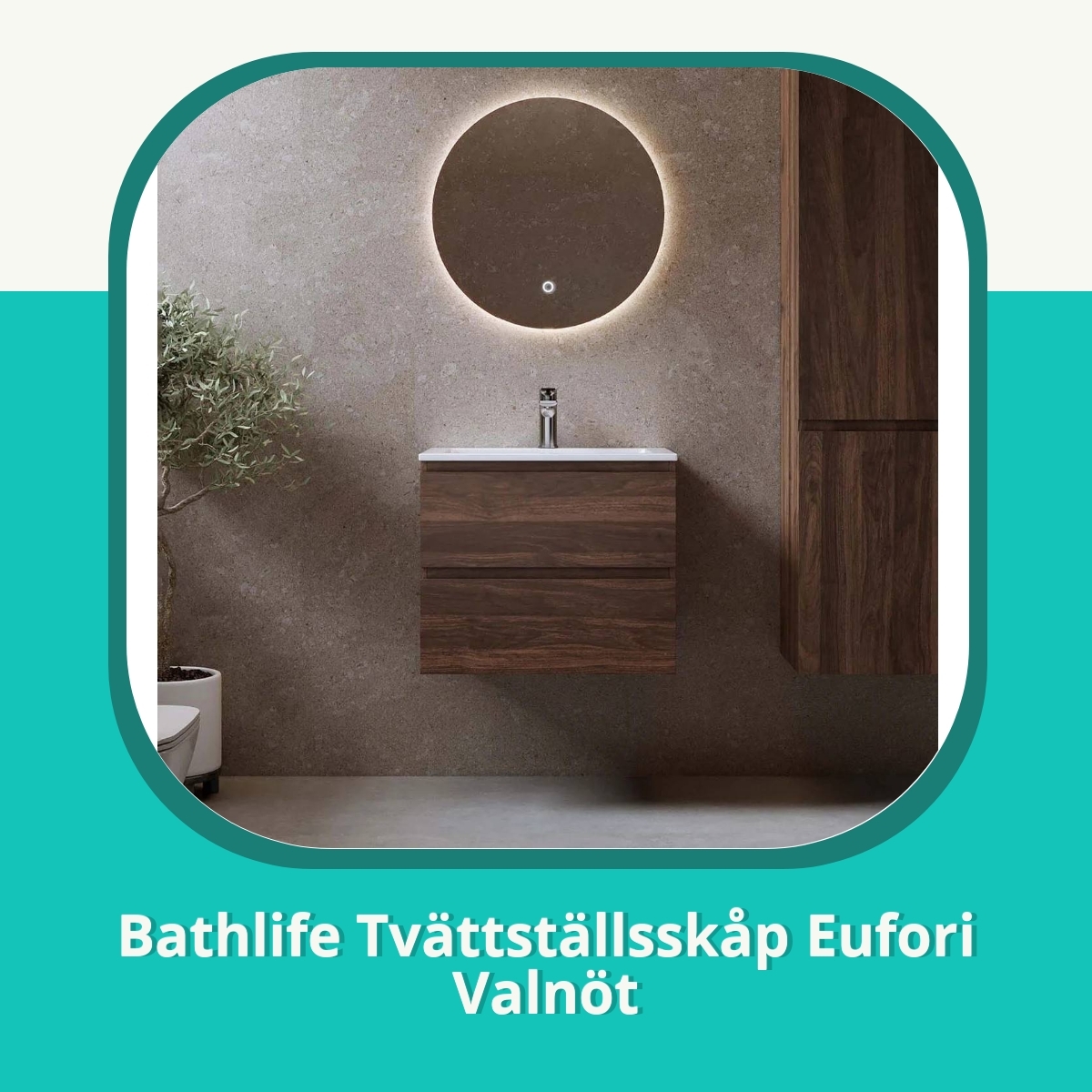 Recension af Bathlife Tvättställsskåp Eufori Valnöt