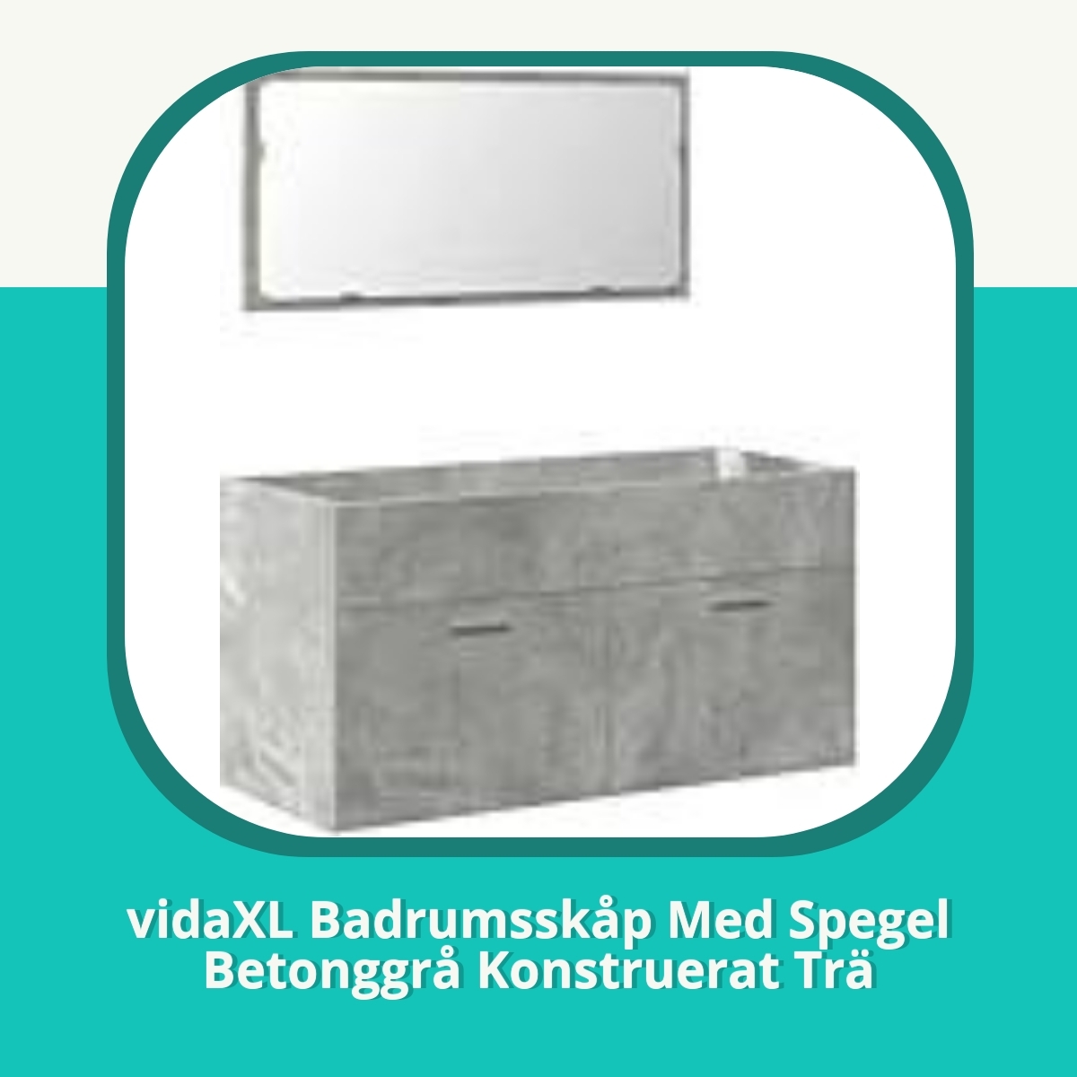 Recension af vidaXL Badrumsskåp Med Spegel Betonggrå Konstruerat Trä