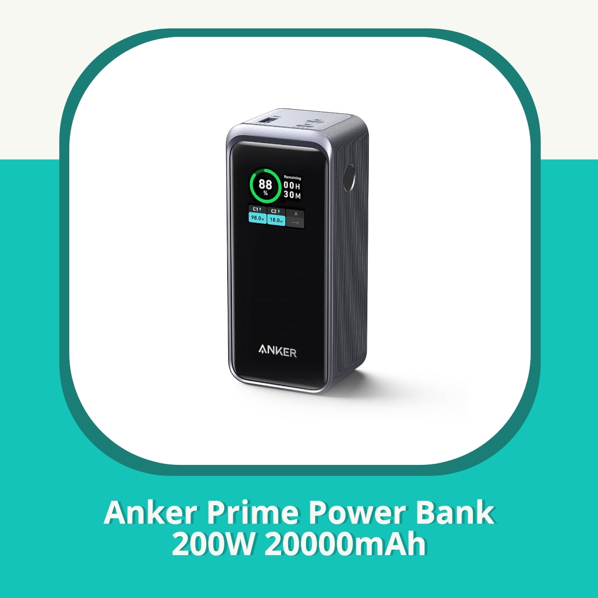 Anmeldelse af Anker Prime Power Bank 200W 20000mAh
