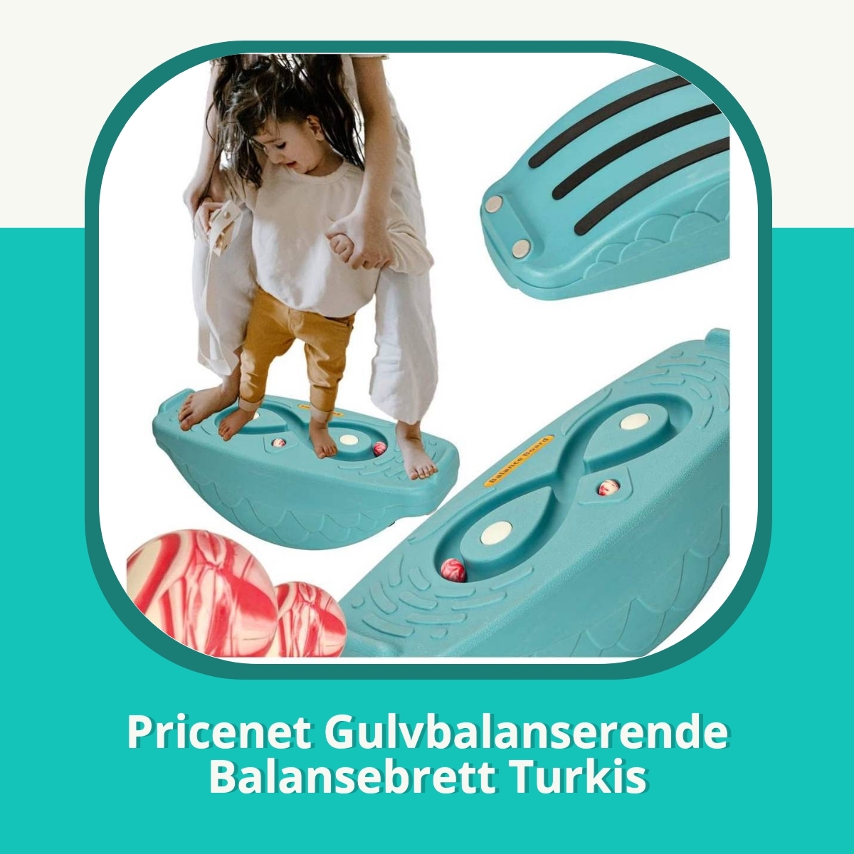 Anmeldelse Pricenet Gulvbalanserende Balansebrett Turkis