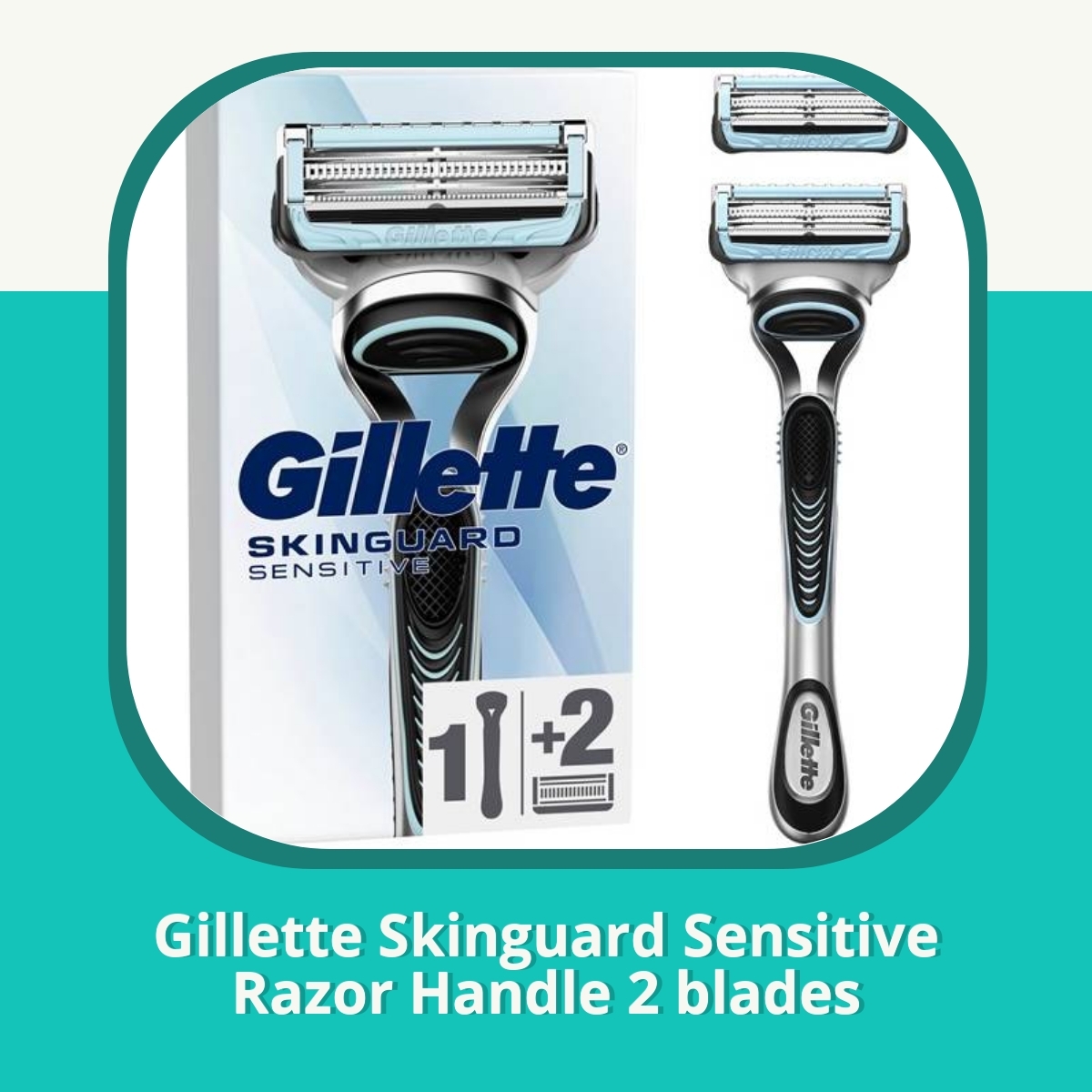 Anmeldelse af Gillette Skinguard Sensitive Razor Handle 2 blades