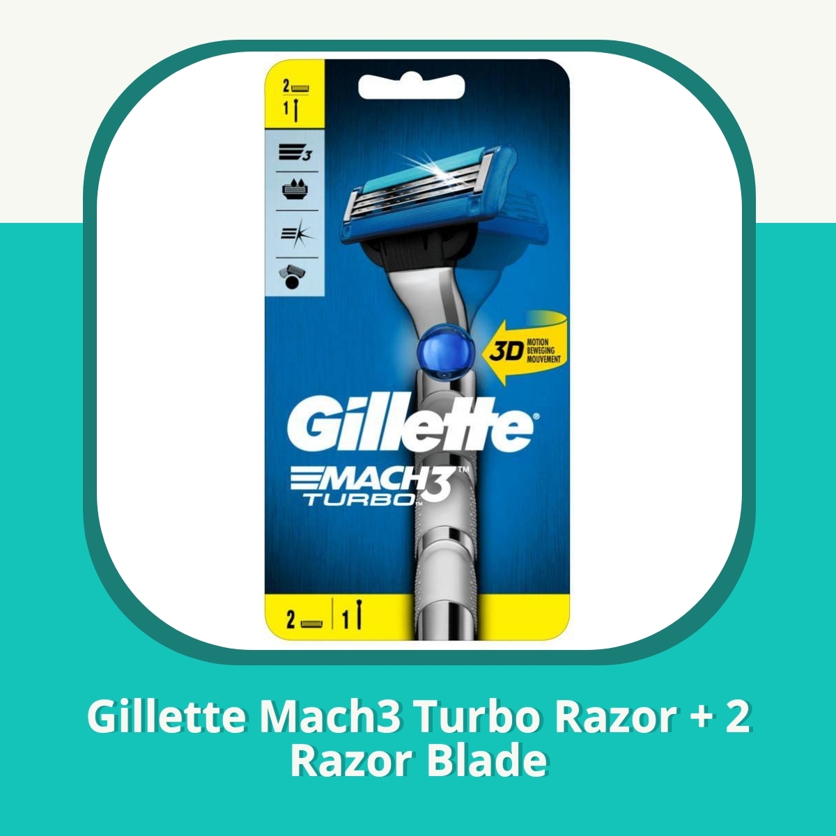 Anmeldelse af Gillette Mach3 Turbo Razor + 2 Razor Blade