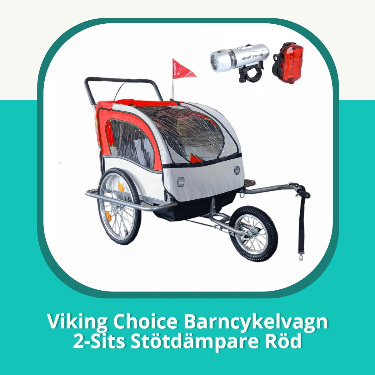 Recension af Viking Choice Barncykelvagn 2-Sits Stötdämpare Röd