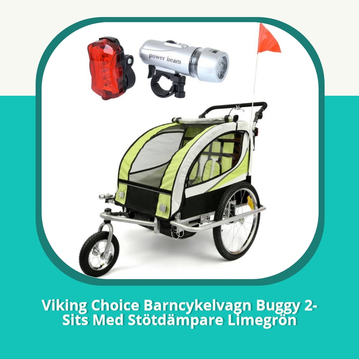 Recension af Viking Choice Barncykelvagn Buggy 2-Sits Med Stötdämpare Limegrön