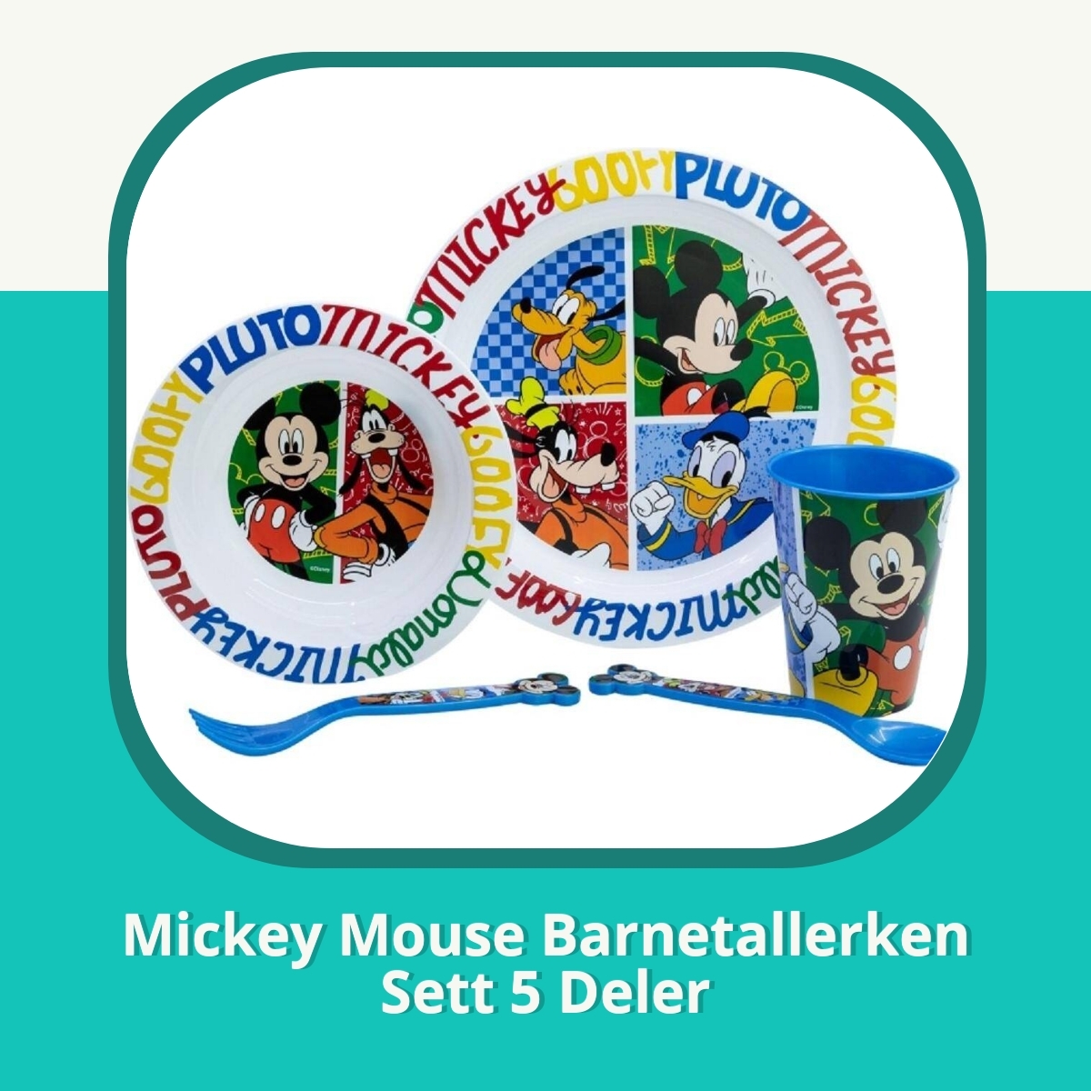 Anmeldelse af Mickey Mouse Barnetallerken Sett 5 Deler
