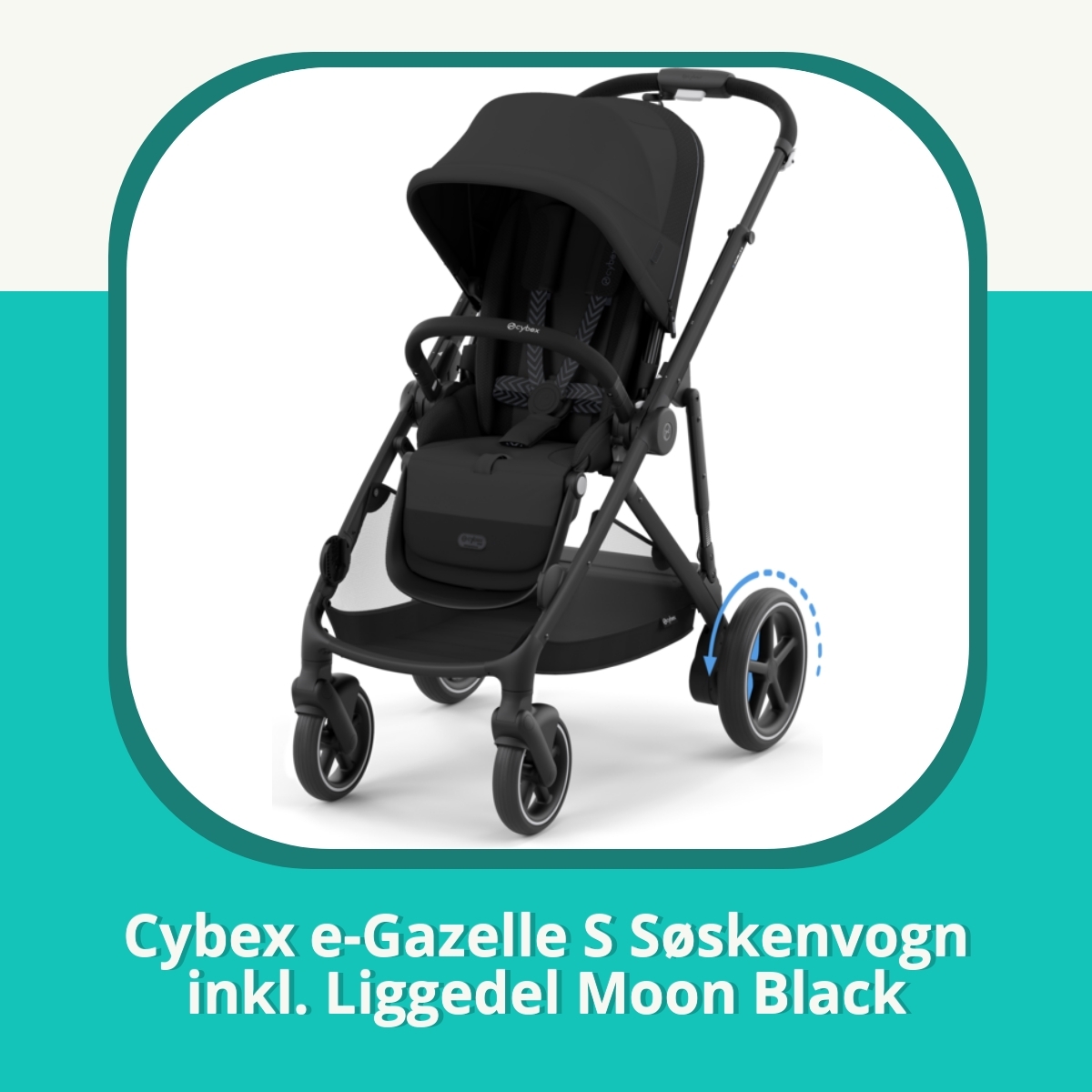 Anmeldelse af Cybex e-Gazelle S Søskenvogn inkl. Liggedel Moon Black