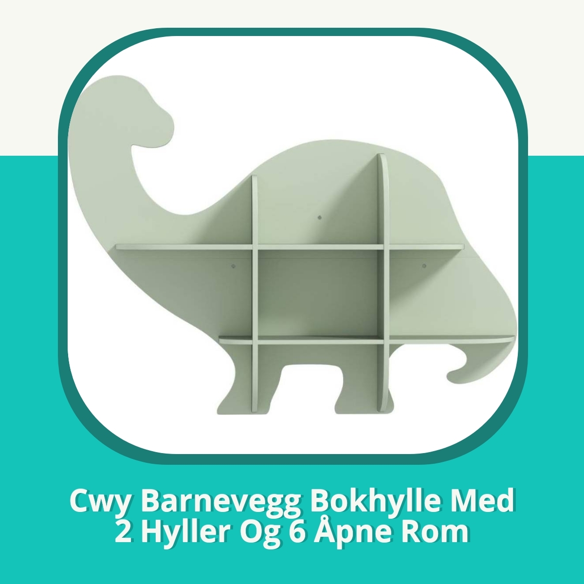 Anmeldelse af Cwy Barnevegg Bokhylle Med 2 Hyller Og 6 Åpne Rom