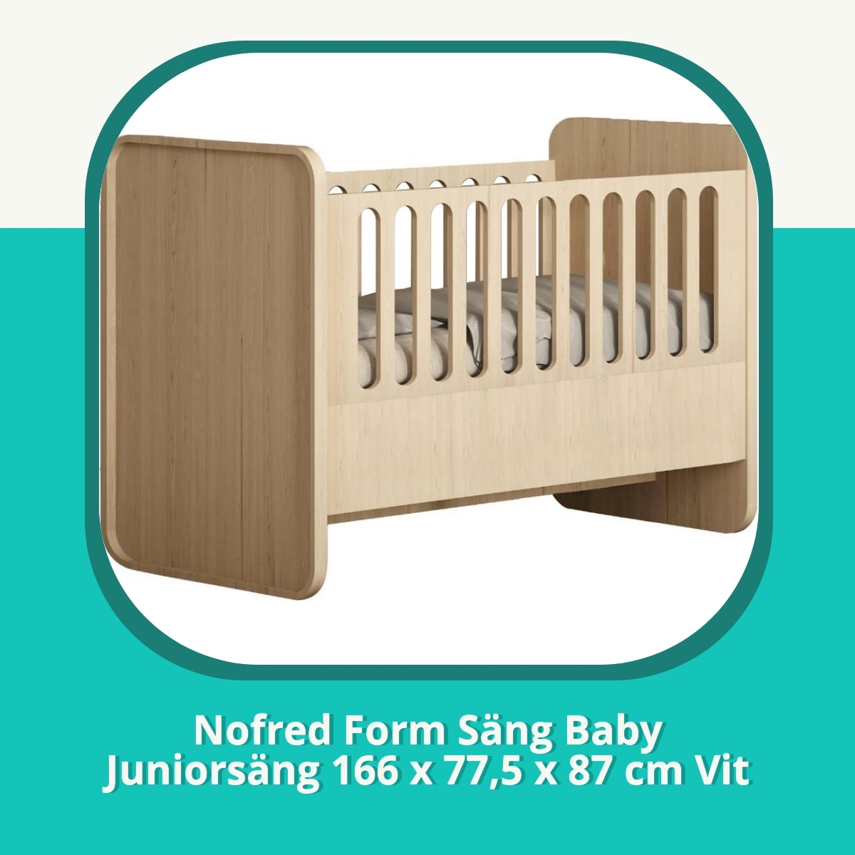 Recension af Nofred Form Säng Baby Juniorsäng 166 x 77,5 x 87 cm Vit