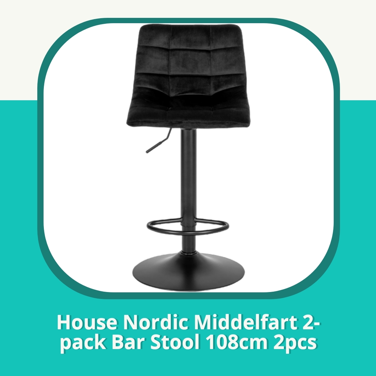 Anmeldelse af House Nordic Middelfart 2-pack Bar Stool 108cm 2pcs