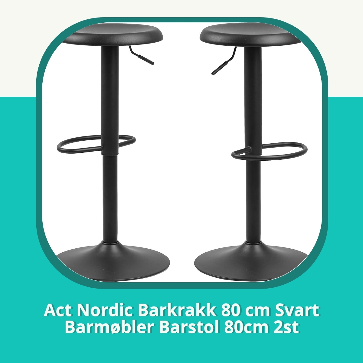 Anmeldelse af Act Nordic Barkrakk 80 cm Svart Barmøbler Barstol 80cm 2st
