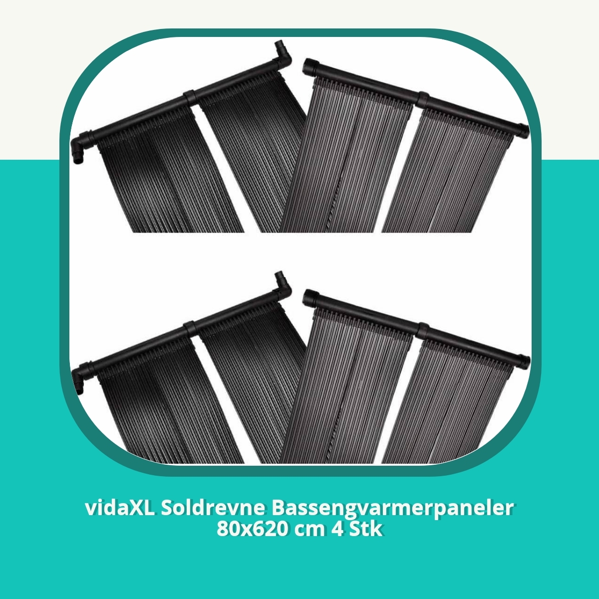 Anmeldelse af vidaXL Soldrevne Bassengvarmerpaneler 80x620 cm 4 Stk