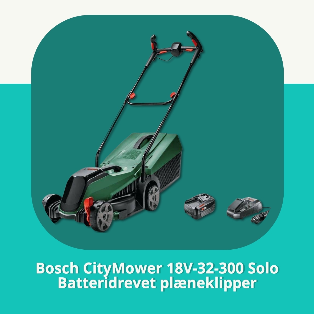 Anmeldelse af Bosch CityMower 18V-32-300 Solo Batteridrevet plæneklipper