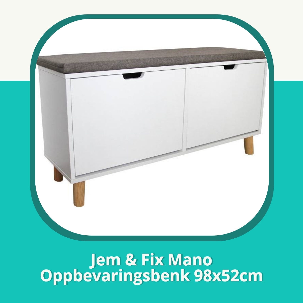 Anmeldelse af Jem & Fix Mano Oppbevaringsbenk 98x52cm