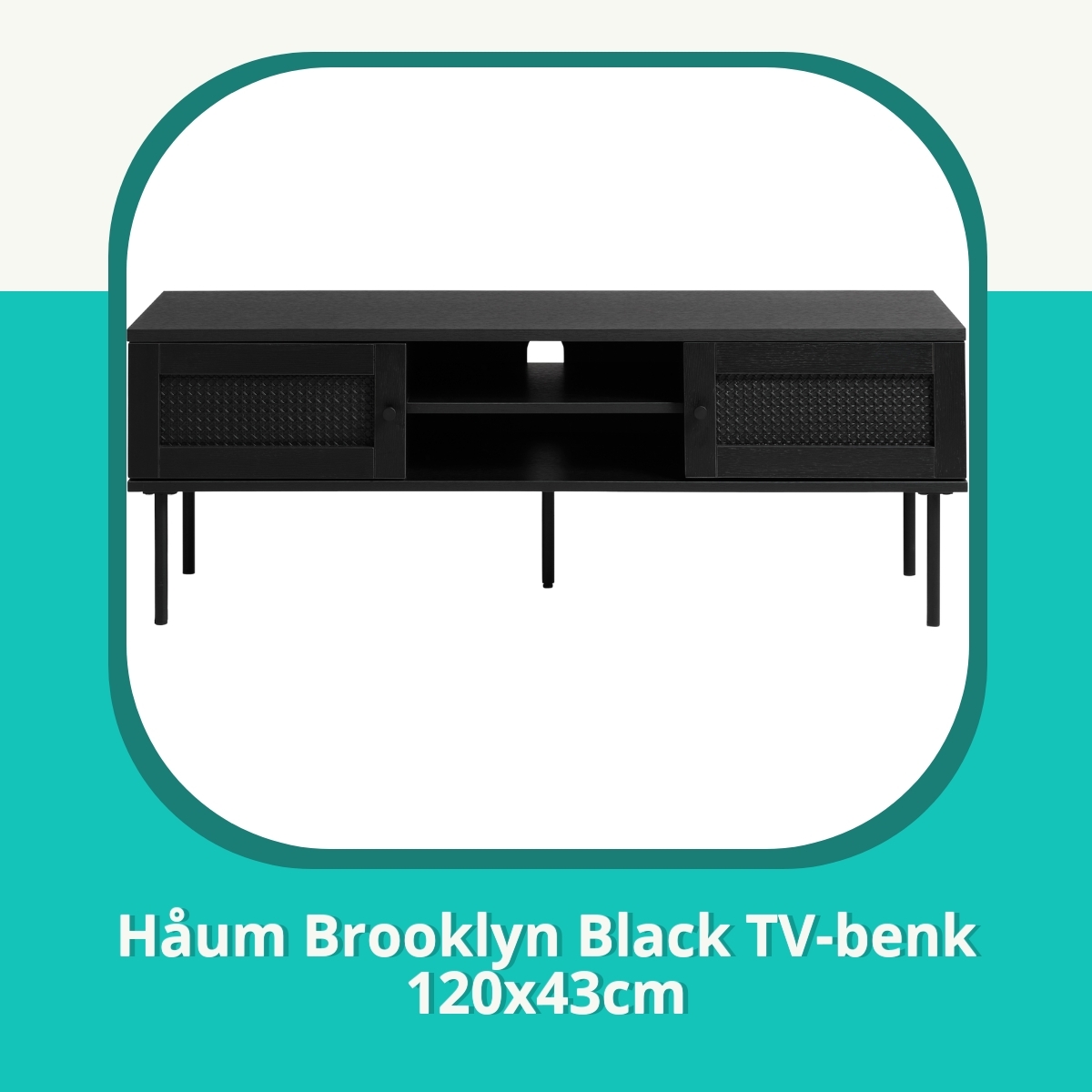 Anmeldelse af Håum Brooklyn Black TV-benk 120x43cm