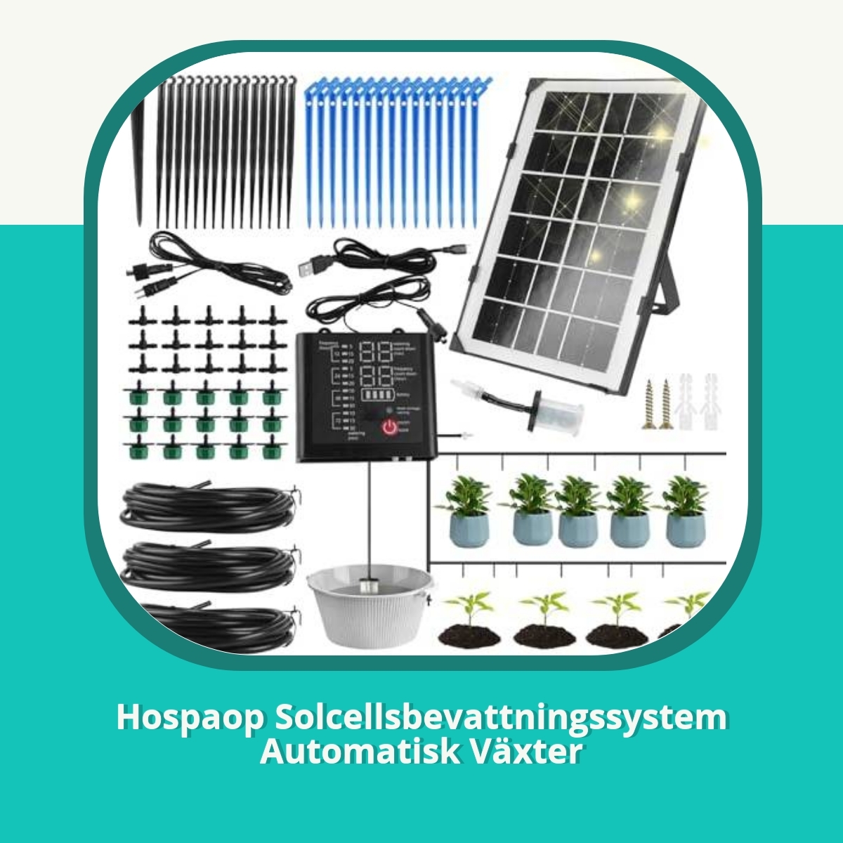 Recension af Hospaop Solcellsbevattningssystem Automatisk Växter