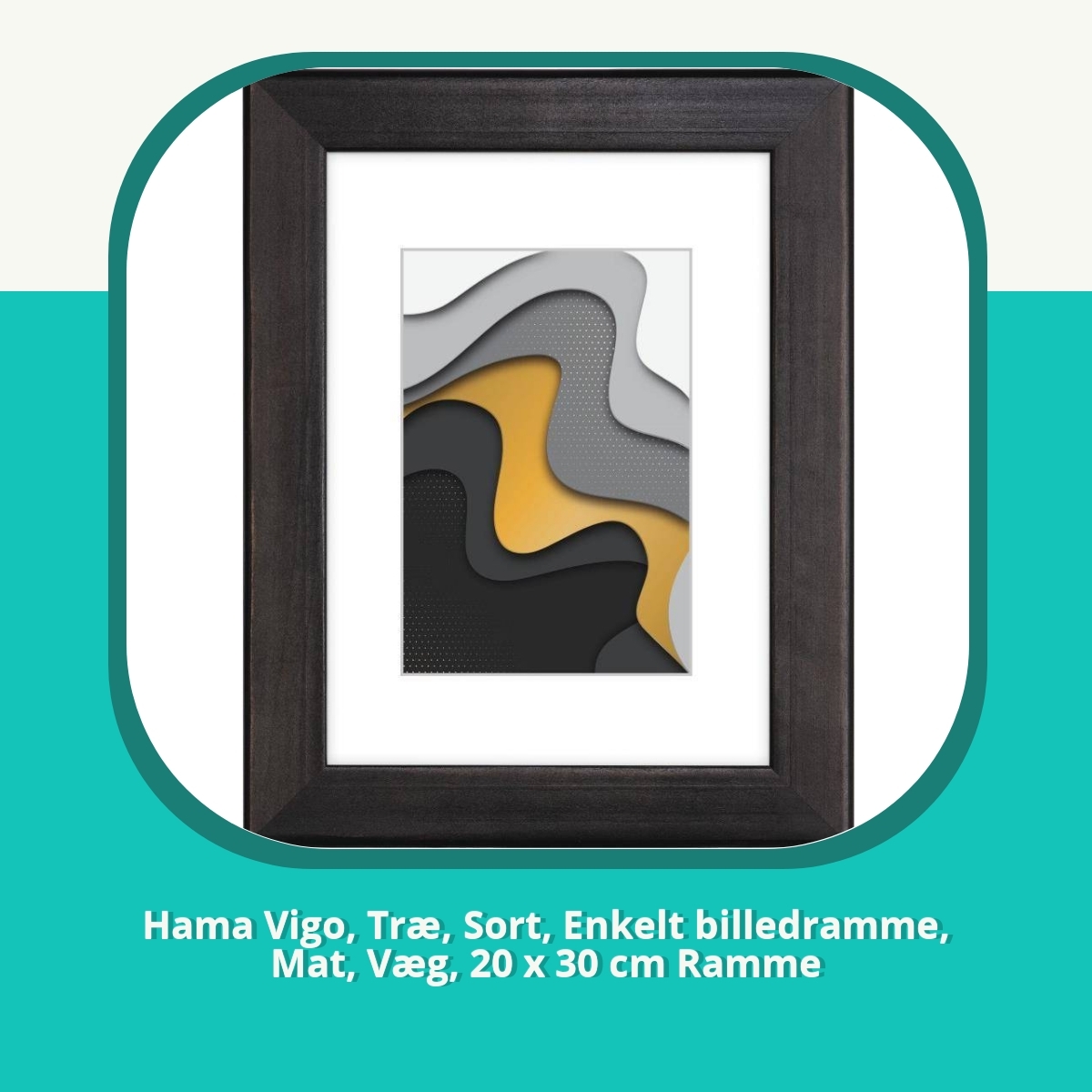 Anmeldelse af Hama Vigo, Træ, Sort, Enkelt billedramme, Mat, Væg, 20 x 30 cm Ramme