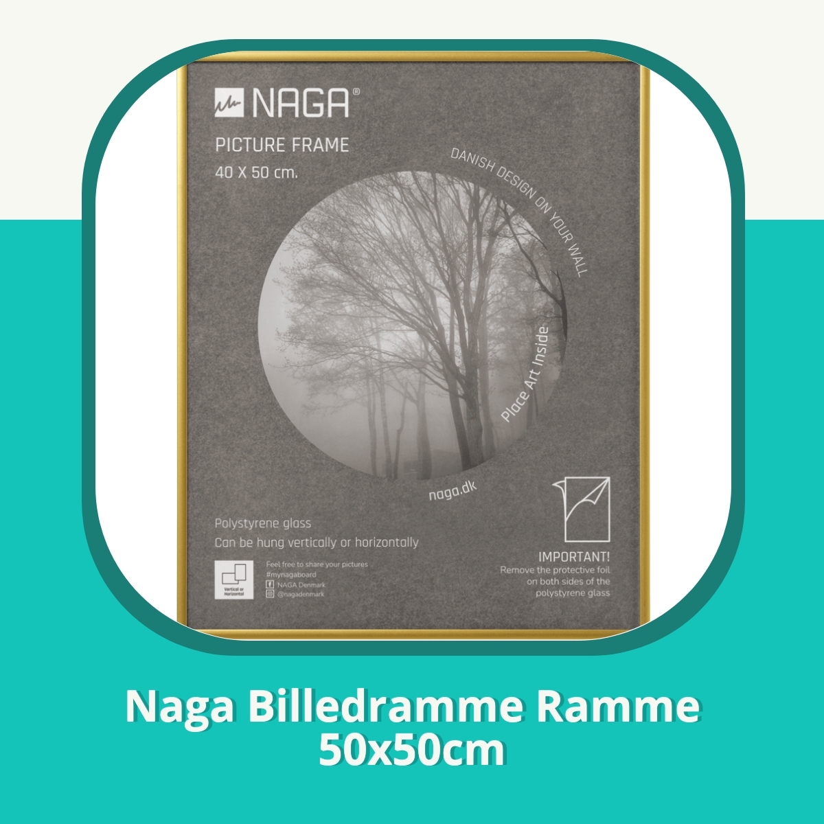 Anmeldelse af Naga Billedramme Ramme 50x50cm