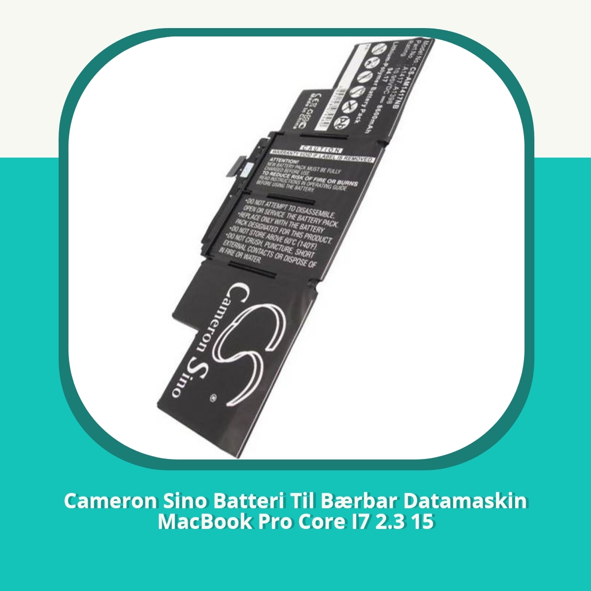 Anmeldelse af Cameron Sino Batteri Til Bærbar Datamaskin MacBook Pro Core I7 2.3 15