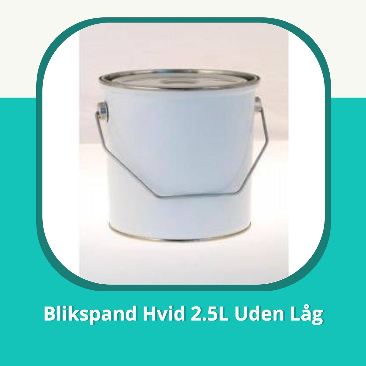 Recension Blikspand Hvid 2.5L Uden Låg