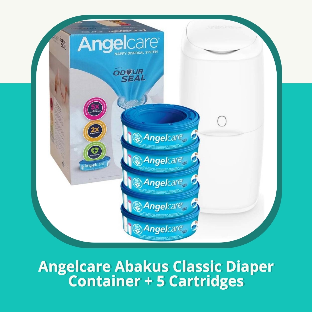 Anmeldelse af Angelcare Abakus Classic Diaper Container + 5 Cartridges