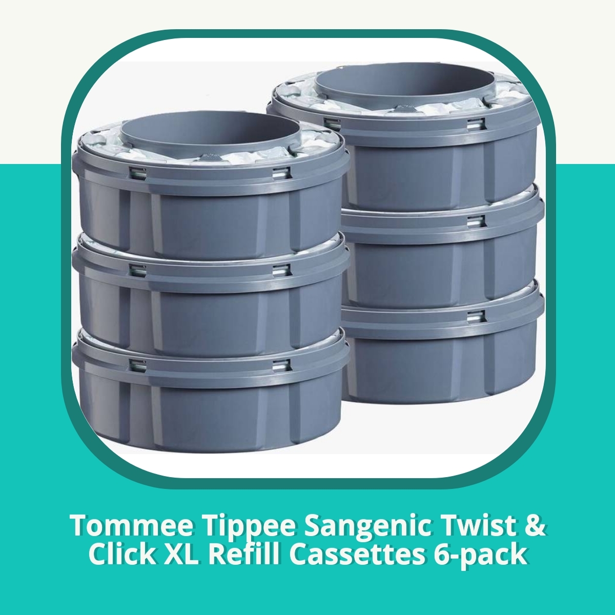 Anmeldelse af Tommee Tippee Sangenic Twist & Click XL Refill Cassettes 6-pack