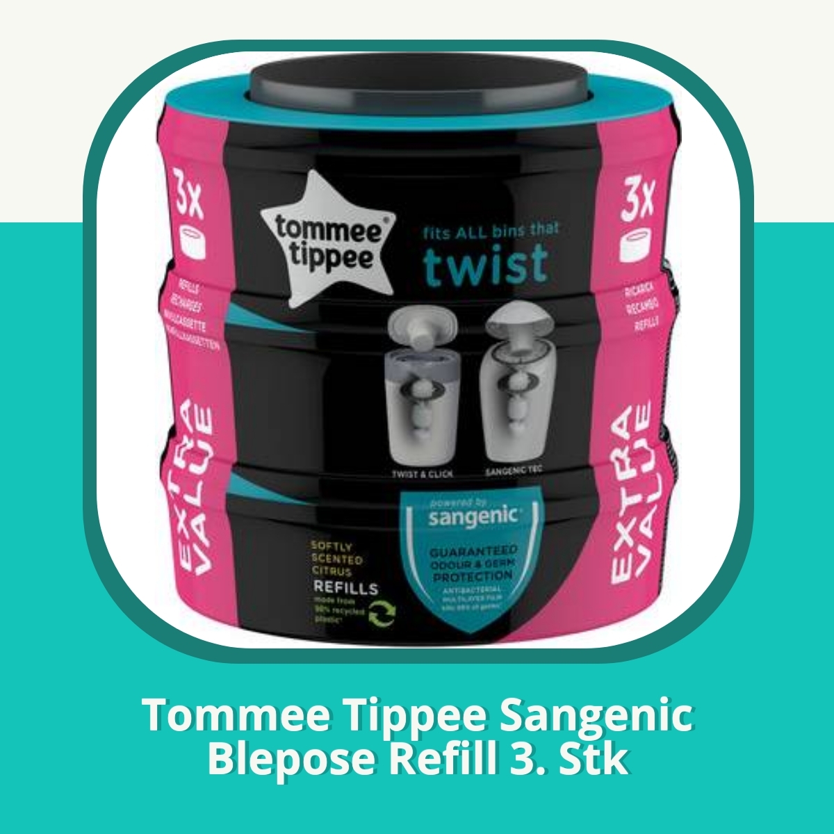 Anmeldelse af Tommee Tippee Sangenic Blepose Refill 3. Stk