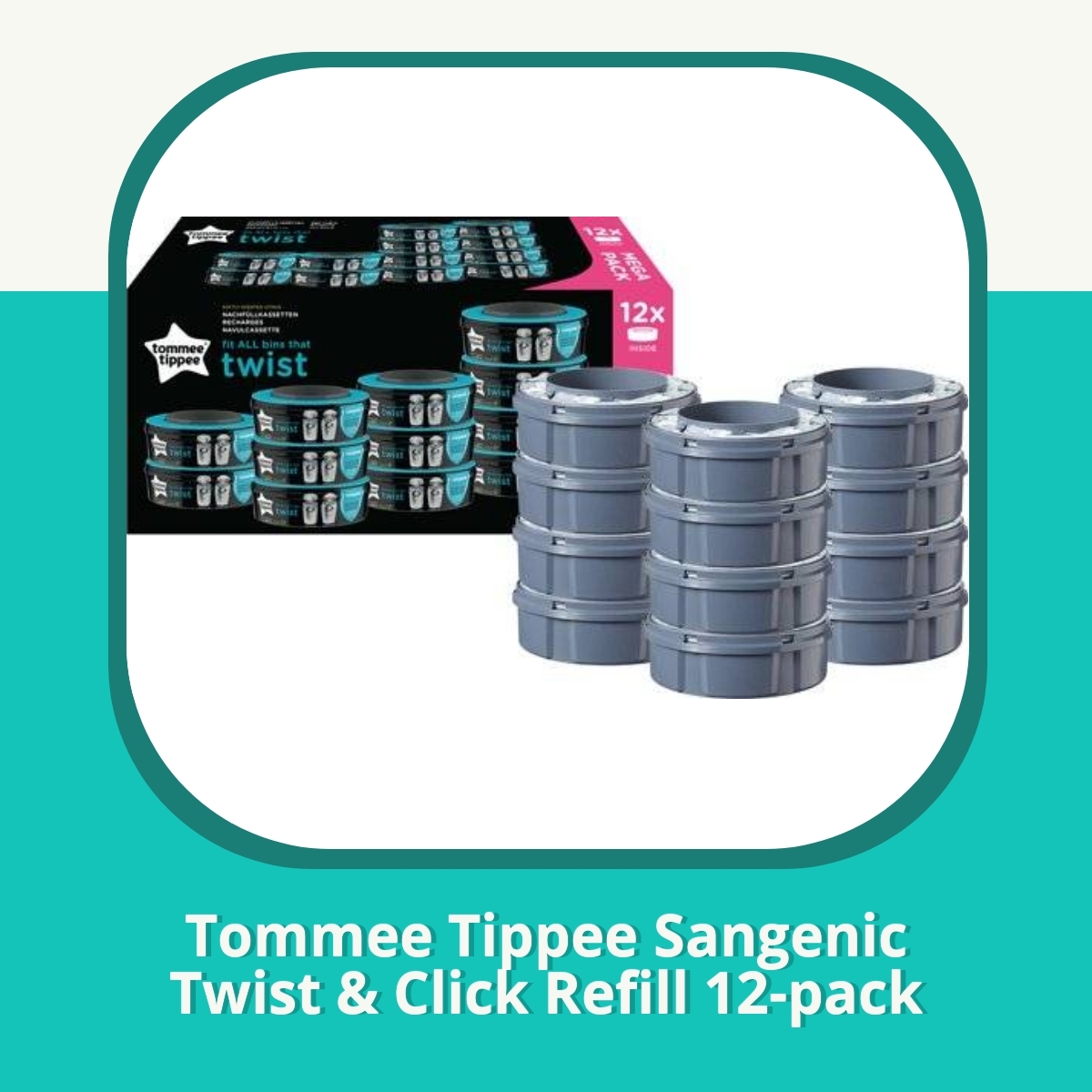 Anmeldelse af Tommee Tippee Sangenic Twist & Click Refill 12-pack