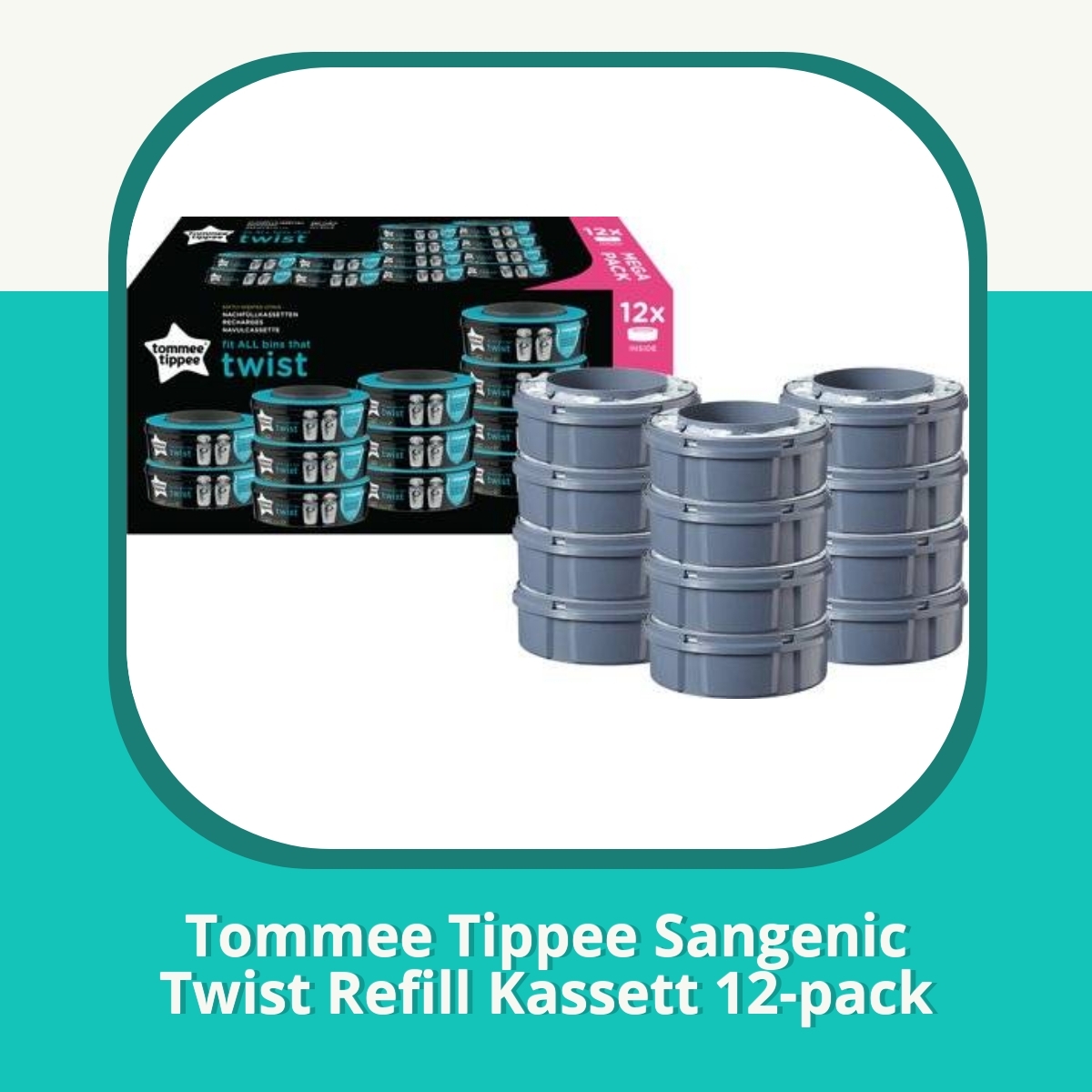 Recension af Tommee Tippee Sangenic Twist Refill Kassett 12-pack