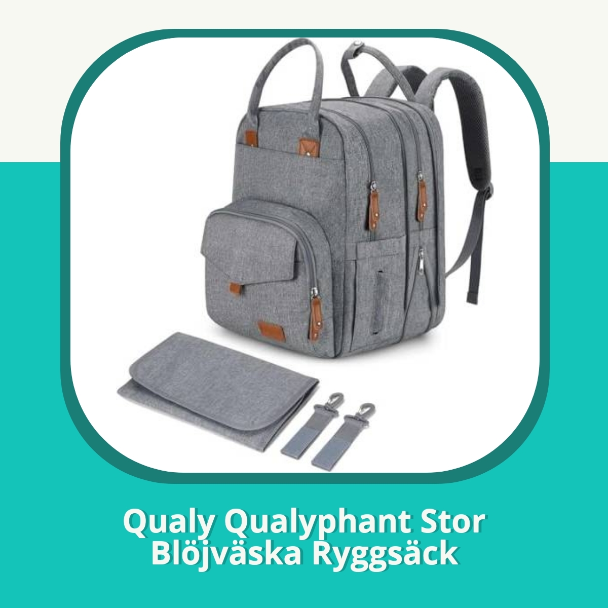 Recension af Qualy Qualyphant Stor Blöjväska Ryggsäck