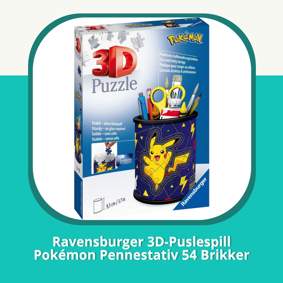 Anmeldelse af Ravensburger 3D-Puslespill Pokémon Pennestativ 54 Brikker
