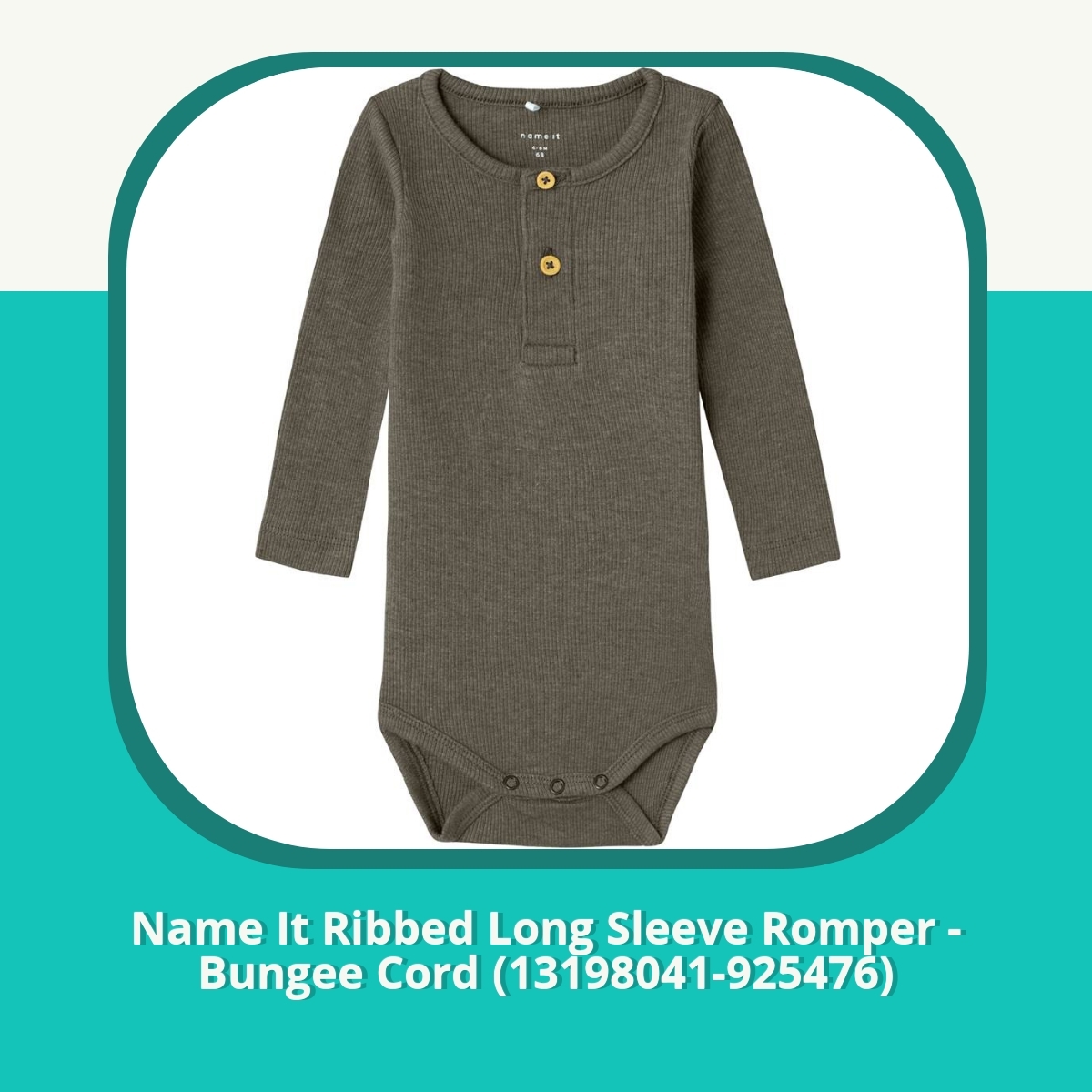 Anmeldelse af Name It Ribbed Long Sleeve Romper - Bungee Cord (13198041-925476)
