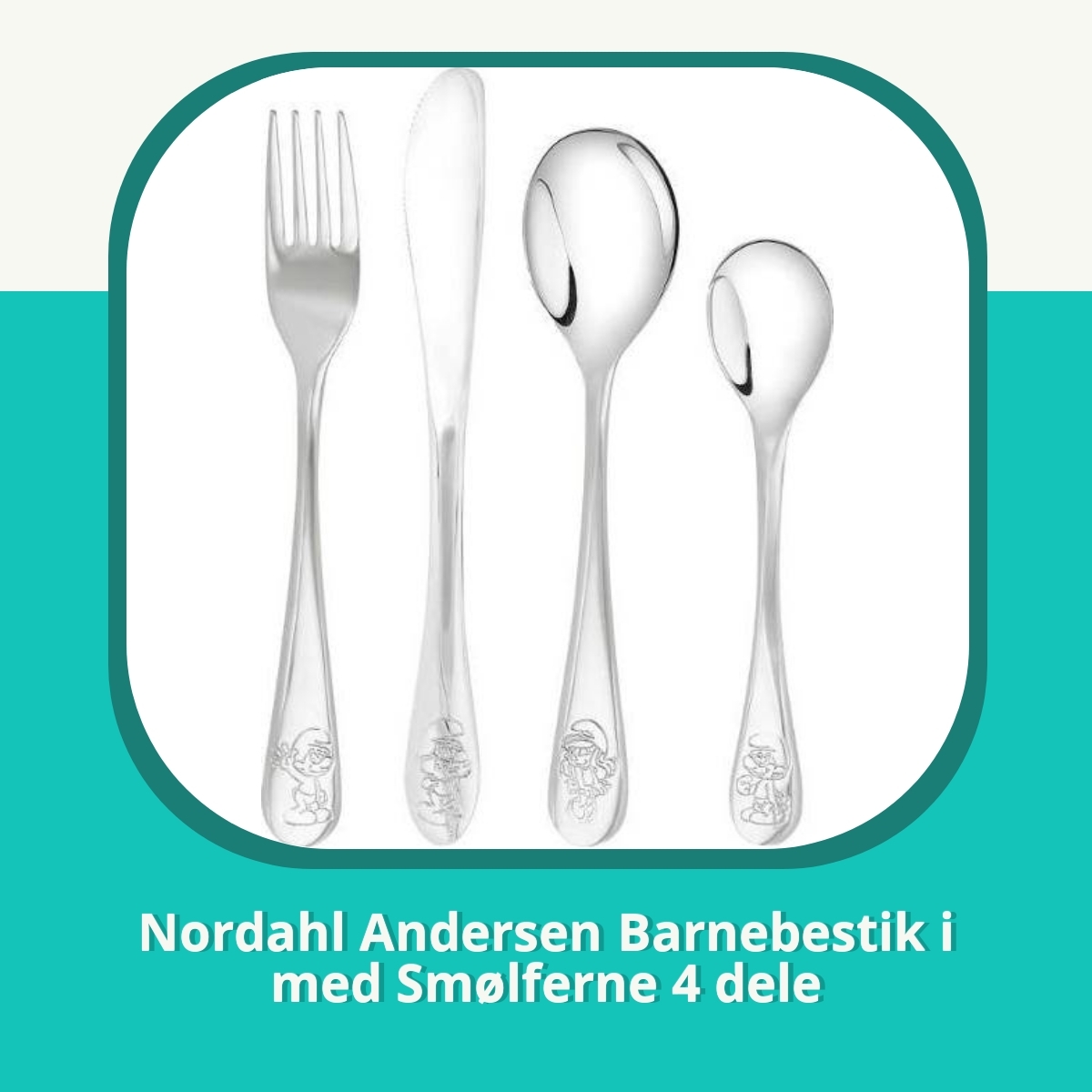 Anmeldelse af Nordahl Andersen Barnebestik i med Smølferne 4 dele
