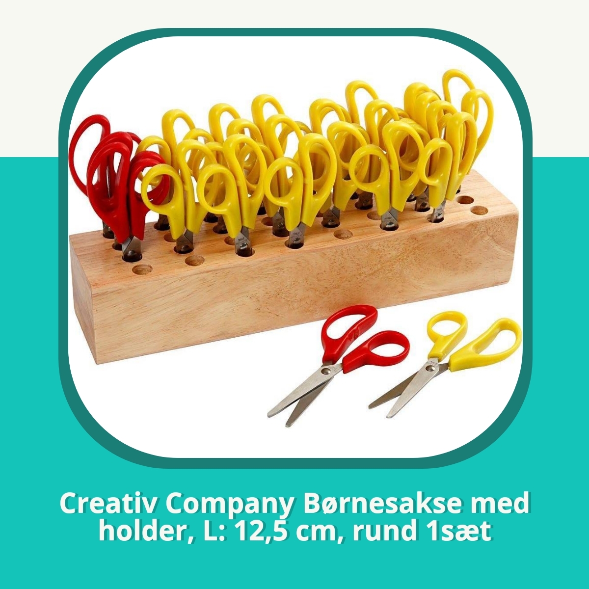 Anmeldelse af Creativ Company Børnesakse med holder, L: 12,5 cm, rund 1sæt
