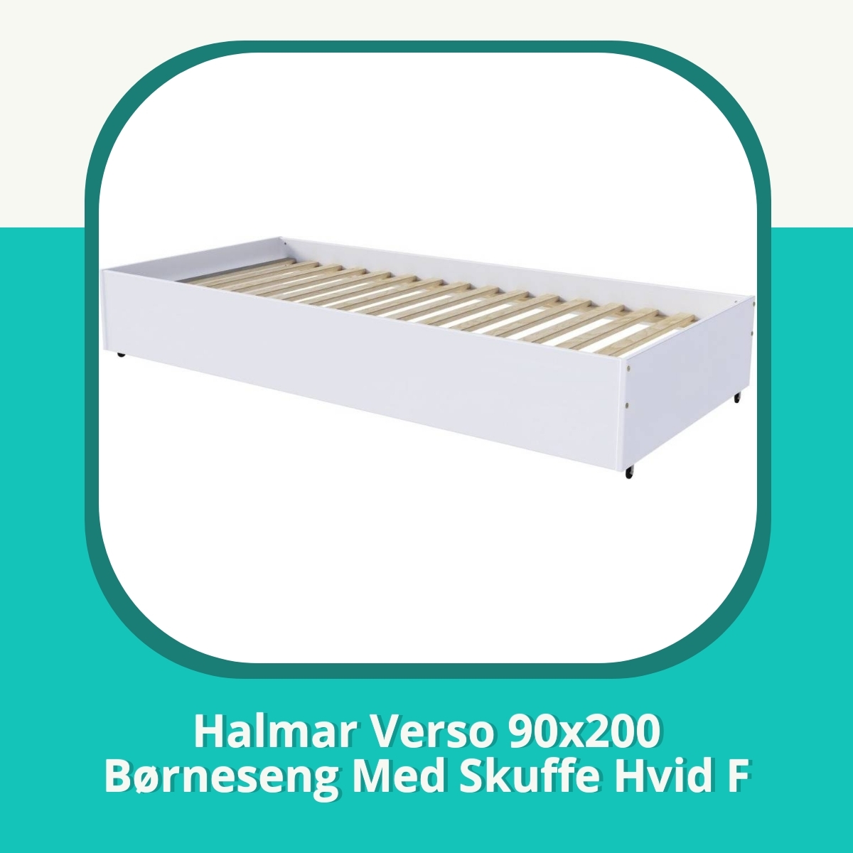 Anmeldelse af Halmar Verso 90x200 Børneseng Med Skuffe Hvid F