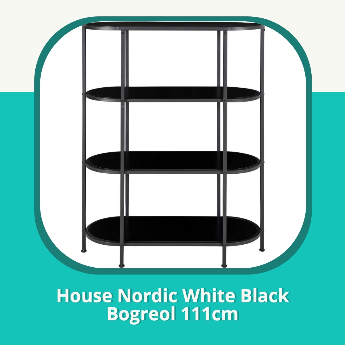 Anmeldelse af House Nordic White Black Bogreol 111cm