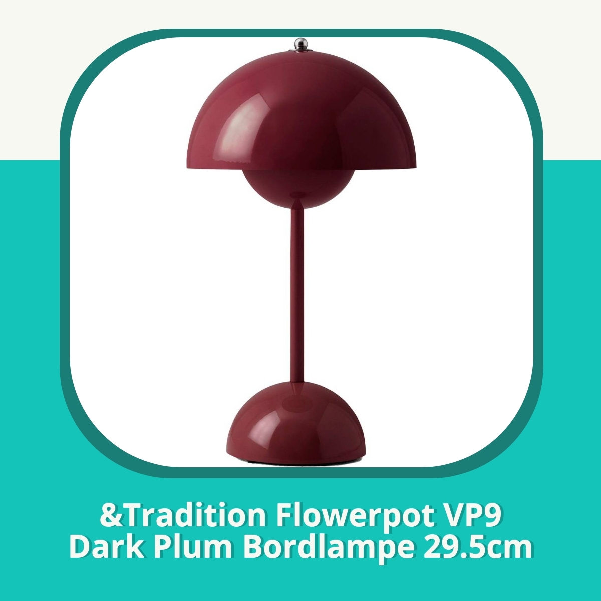 Anmeldelse af &Tradition Flowerpot VP9 Dark Plum Bordlampe 29.5cm