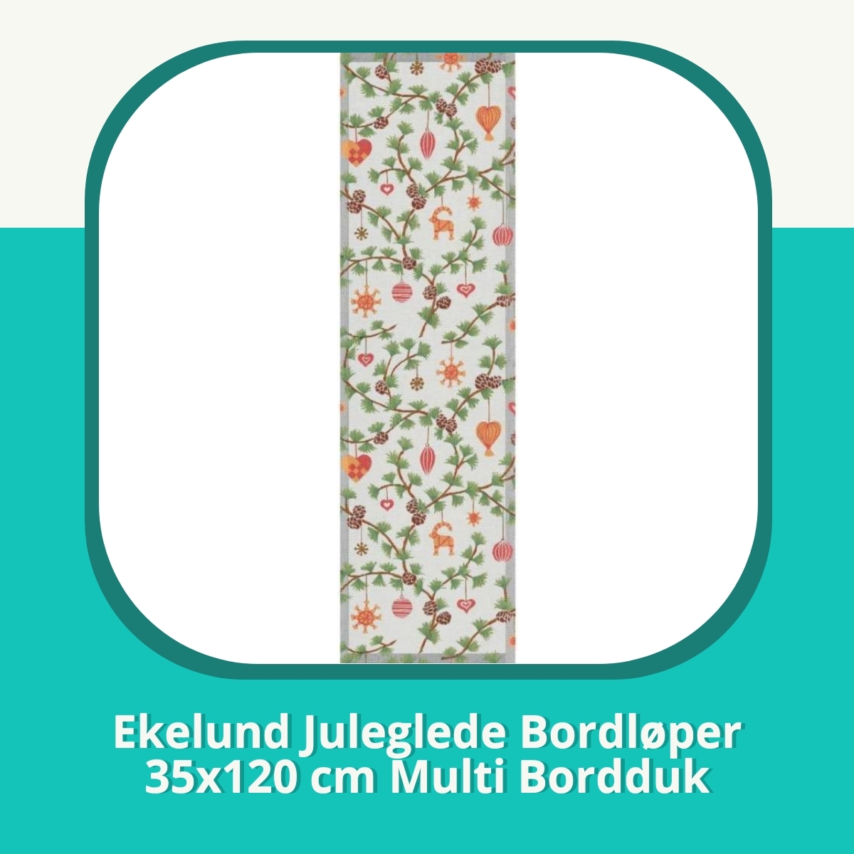 Anmeldelse Ekelund Juleglede Bordløper 35x120 cm Multi Bordduk