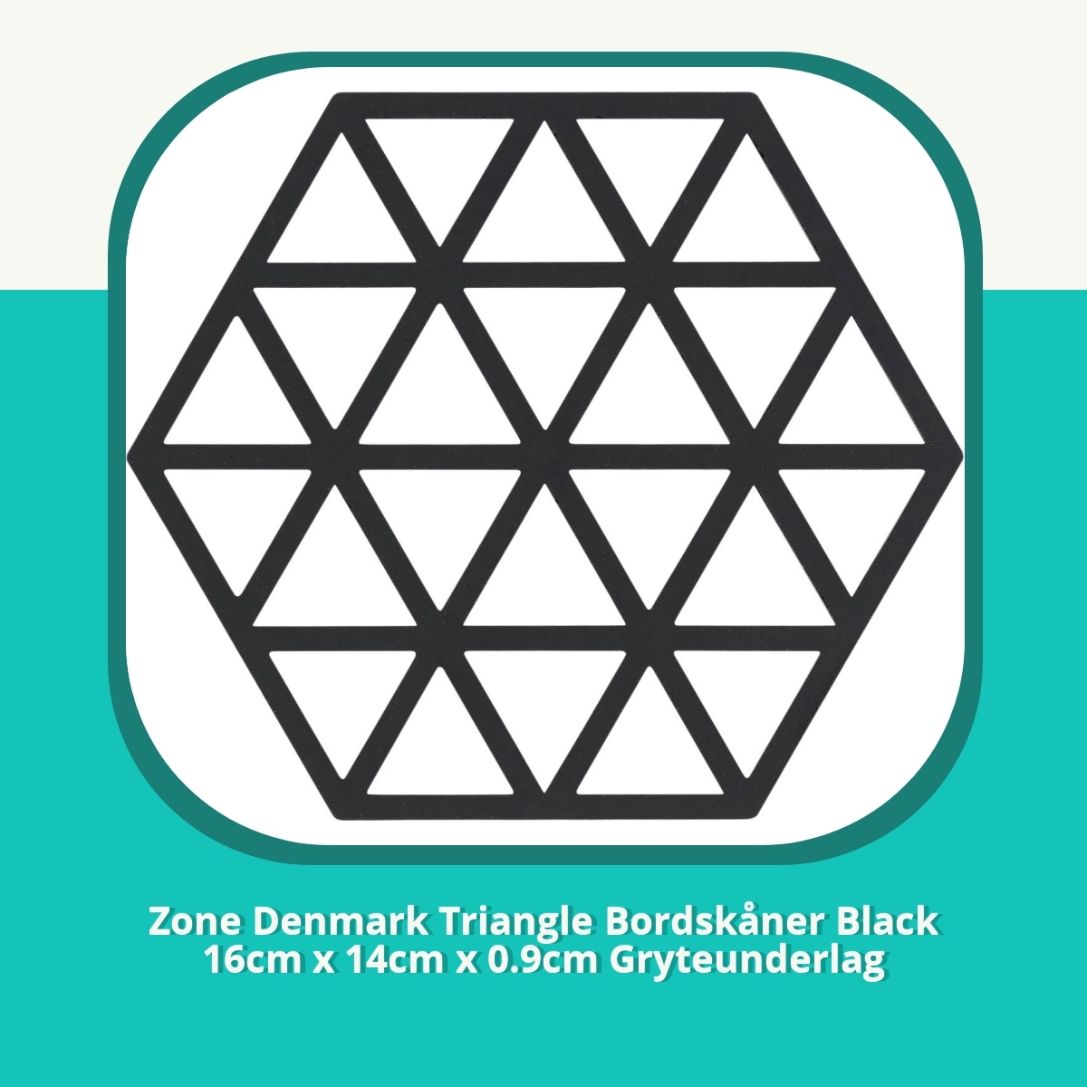 Anmeldelse Zone Denmark Triangle Bordskåner Black 16cm x 14cm x 0.9cm Gryteunderlag