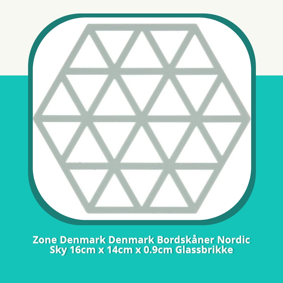 Anmeldelse af Zone Denmark Denmark Bordskåner Nordic Sky 16cm x 14cm x 0.9cm Glassbrikke